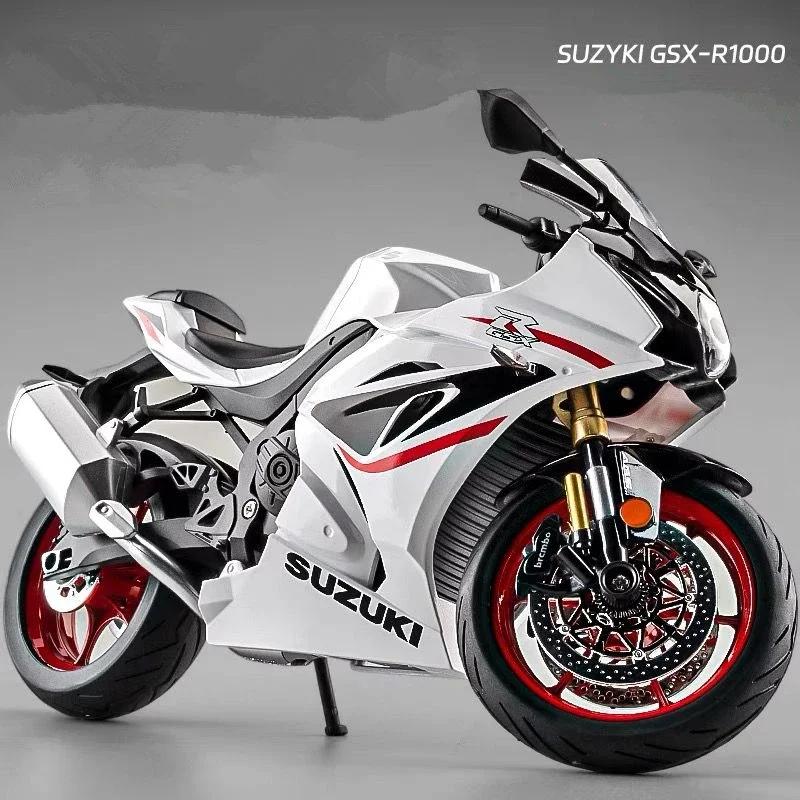 Большой размер 1/9 Suzuki GSX-1000R Alloy Racing Motorcycle Model Diecasts Street Sports Motorcycle Model Simulation Kids Toys Gifts