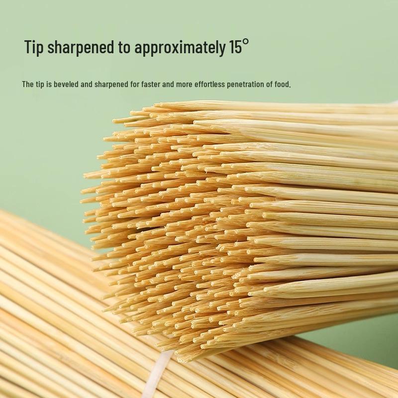 Disposable Bamboo Skewers: Ideal for Barbecue, Bobo Chicken, Grilled Sausage, and Pancakes.