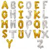 50pcs Letter Balloon Aluminum Foil 50 Cm Bright Gold Silver Aluminum Film Letter Balloon