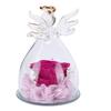 Вечный Цветок в Стеклянном Куполе для Женщин Навсегда Настоящая Сохраненная Роза для Подарка на День Святого Валентина, Годовщину, День Рождения Фиолетовая