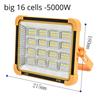 Перезаряжаемый 5000 Вт Солнечный Прожектор Уличный Портативный Светодиодный Отражатель Прожектор Перезаряжаемый Прожектор солнечная Лампа