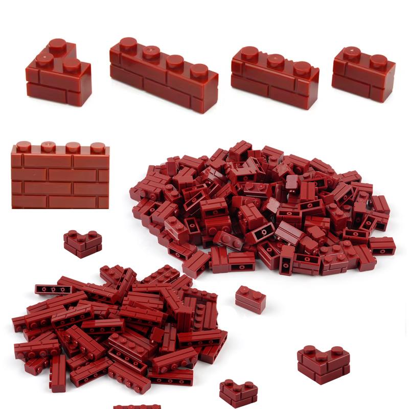100 г Высокостенные Толстые Строительные Кубики MOC Оптом Гранулированные 1x2 Прямоугольные 1x3 1x4 Точки 15533 Стена Собранная Модель Кирпичики DIY Игрушки