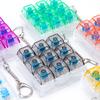 Брелок-клавиатура с 4/9 кнопками для пальцев со светодиодной подсветкой RGB, игрушка-антистресс для снятия напряжения, успокаивающие аксессуары