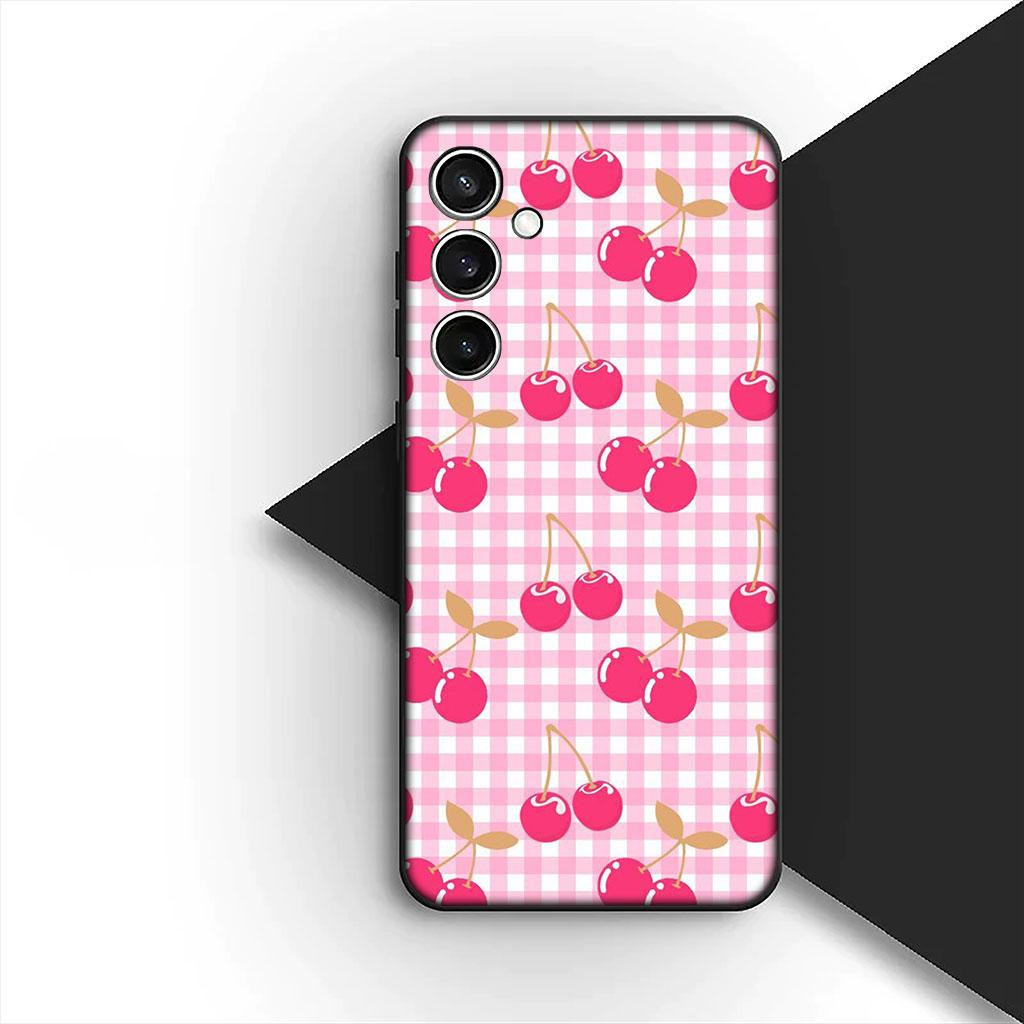 Cherry Strawberry fruit Summer Avocado Lemon Cover for Samsung Galaxy S25 S24 S23 FE Ultra Plus S7 Edge S25+ S23+ A56 5G Case