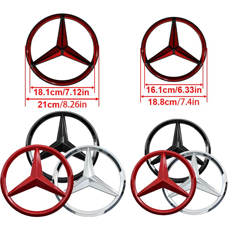 1Pcs 210mm 188mm Car Front Grill Badges Lid Covers Logo Cover For Mercedes Benz AMG class GLK W206 W220 A180 W211 W205 W203 GLC