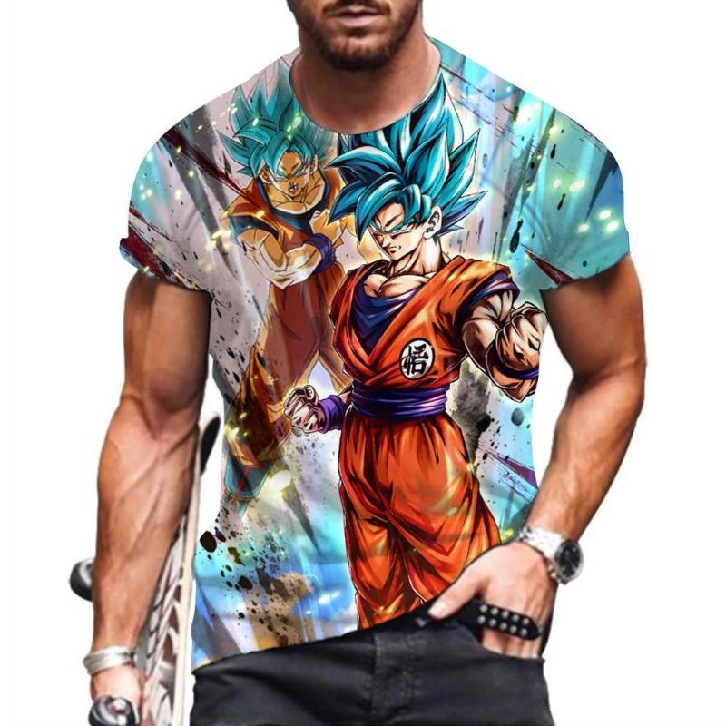 Dragon Ball Super Гоку Супер Сайян Синий 3D Печать Футболка Мужская Детская Летняя С Коротким Рукавом