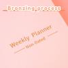 A5 Weekly Planner 52 Week English Daily Notebook Thick Paper Smooth Writing Planner Book for Home School Office