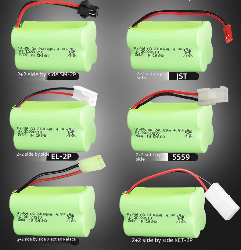 NiMH 4.8V 2400mAh Аккумуляторная батарея для радиоуправляемых машин и электрических игрушек-альпинистов
