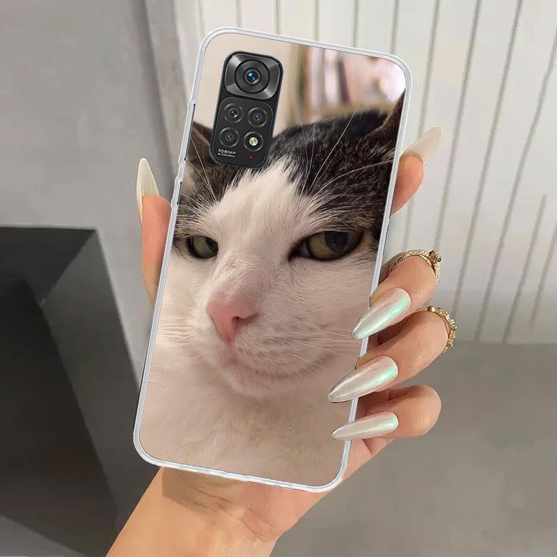 Забавный чехол для телефона с мемами про кошек для Xiaomi Redmi Note 15 14 14S 13 12S 12 Pro 11S 11 Plus 11T 11E 10S Мягкий чехол-накладка Redm