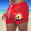 BBK-86 Летние Новые Мужские Быстросохнущие Плавки Спортивные Штаны Купальники Пляжные Шорты Шорты для Бега Спортивные Креативный баскетбольный принт