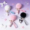 Новейшие брелоки Sanrio Hello Kitty Kuromi Melody Cinnamoroll, очаровательные, с мягким шариком из кроличьего меха, женские, для девочек, подвеска-кошелек, брелок, подарки
