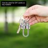 Silver Titanium Keychain Heavy Duty Titanium Carabiner Durable Split Ring Chain  Everyday Carry
