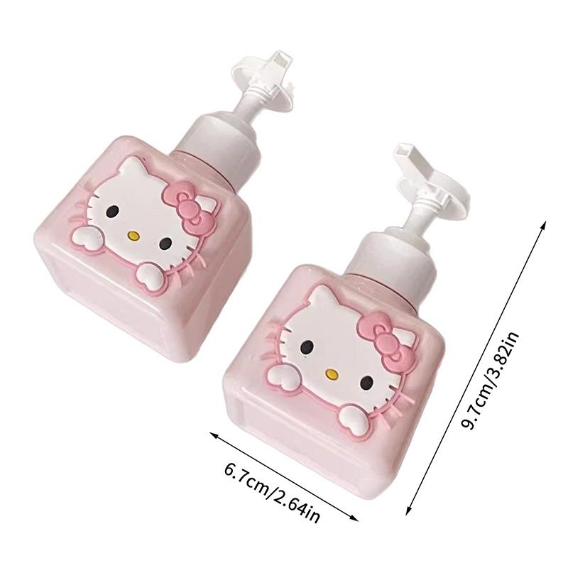 Sanrio Милая пустая бутылка Аниме Hello Kitty Бутылка большой емкости Многоразовая бутылка для лосьона Мыло для рук Бутылка для шампуня Гель для душа