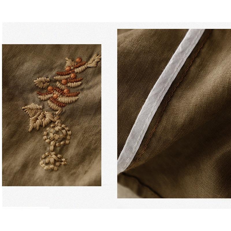 Юбка-пэчворк с художественной вышивкой, эластичная талия, подходящая по цвету юбка-трапеция, женская ретро-юбка свободного покроя средней длины