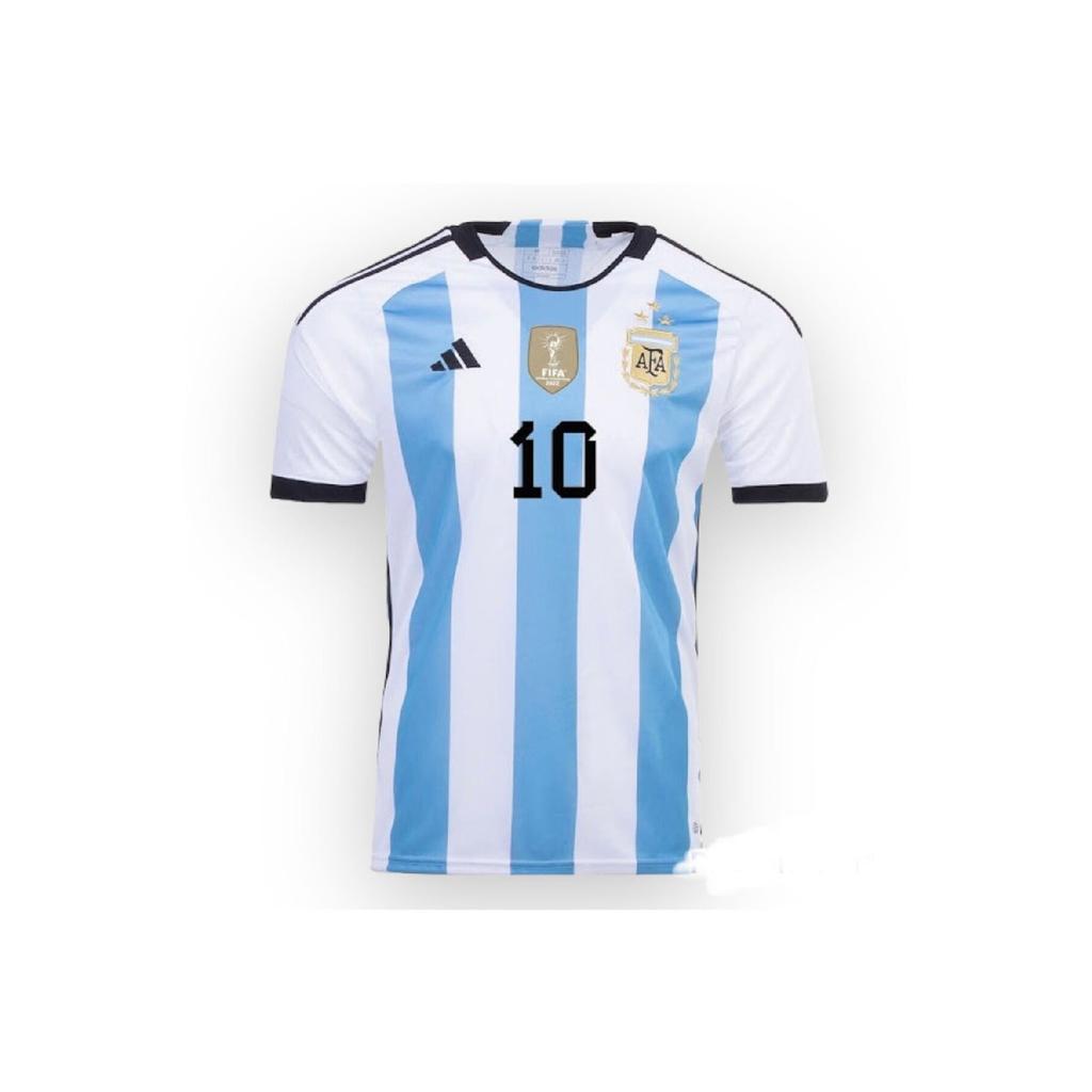 Детский футбол Джерси Месси с синими полосками, Аргентина, Кубок мира, 3 звезды, 3 предмета