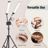 45W Flexible Double Arms LED Fill Light Beauty LED Video Lights 3000-5600K With Phone Holder for Tiktok Live Eyelash Extensions
