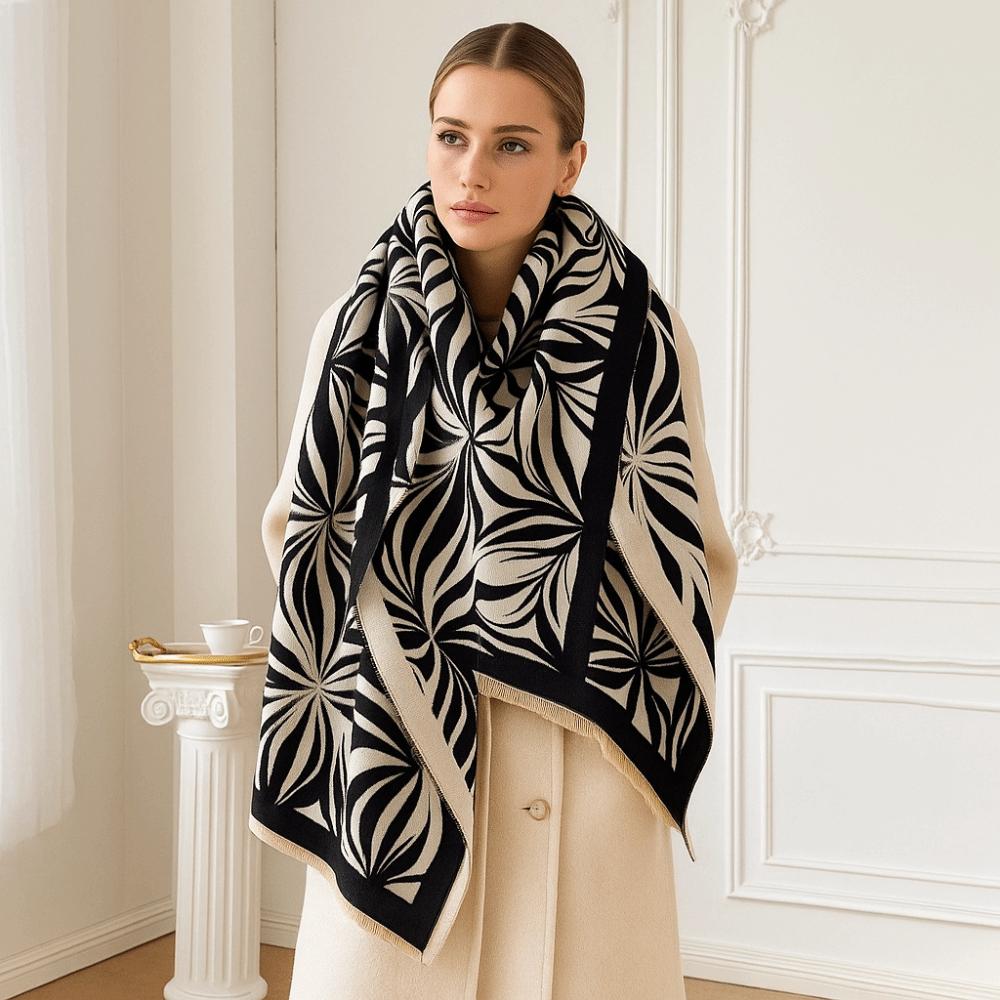 Versatile Imitation Cashmere Scarf Warm Jacquard Shawls  Winter Season Women Fashion Accessory