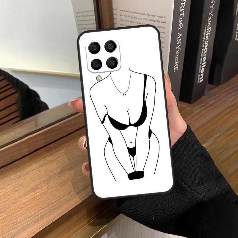 Чехол с рисунком женского тела для Samsung Galaxy M56 M16 M36 M33 M53 M13 M12 M32 M52 M20 M15 M55 M31 M14 M35 M34 M54