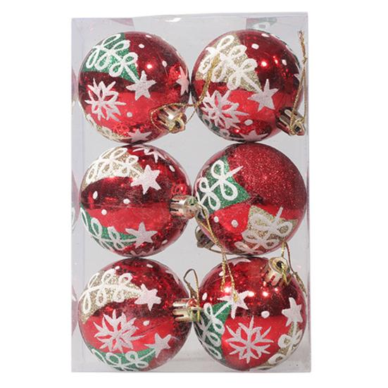 6шт прочные блестящие привлекательные рождественские шары кулон праздничный подарок шары украшения товары для вечеринок