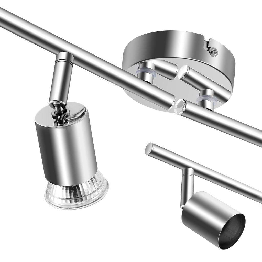 Потолочный светильник с 4 головками, 100 Вт, регулируемый угол освещения, прожекторы GU10, точечные светильники, лампы для магазина, освещения выставочного зала