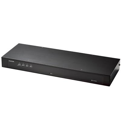 ELECOM Переключатель для ПК KVM-переключатель VGA 4 порта переключение 4 ПК тип для стойки оснащен функцией эмуляции (D-sub15pin) KVM-RVUSN4
