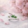 Oil Drop Enamel Leaf Ring Irregular Women's Ring Personality Jewelry Leaf Opening Ring  Gifts