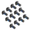 12pcs Bike Disc Brake Rotor Fixing Bolts T25 Bicycle Screws TC4 Titanium Alloy M5 X 10mm Black