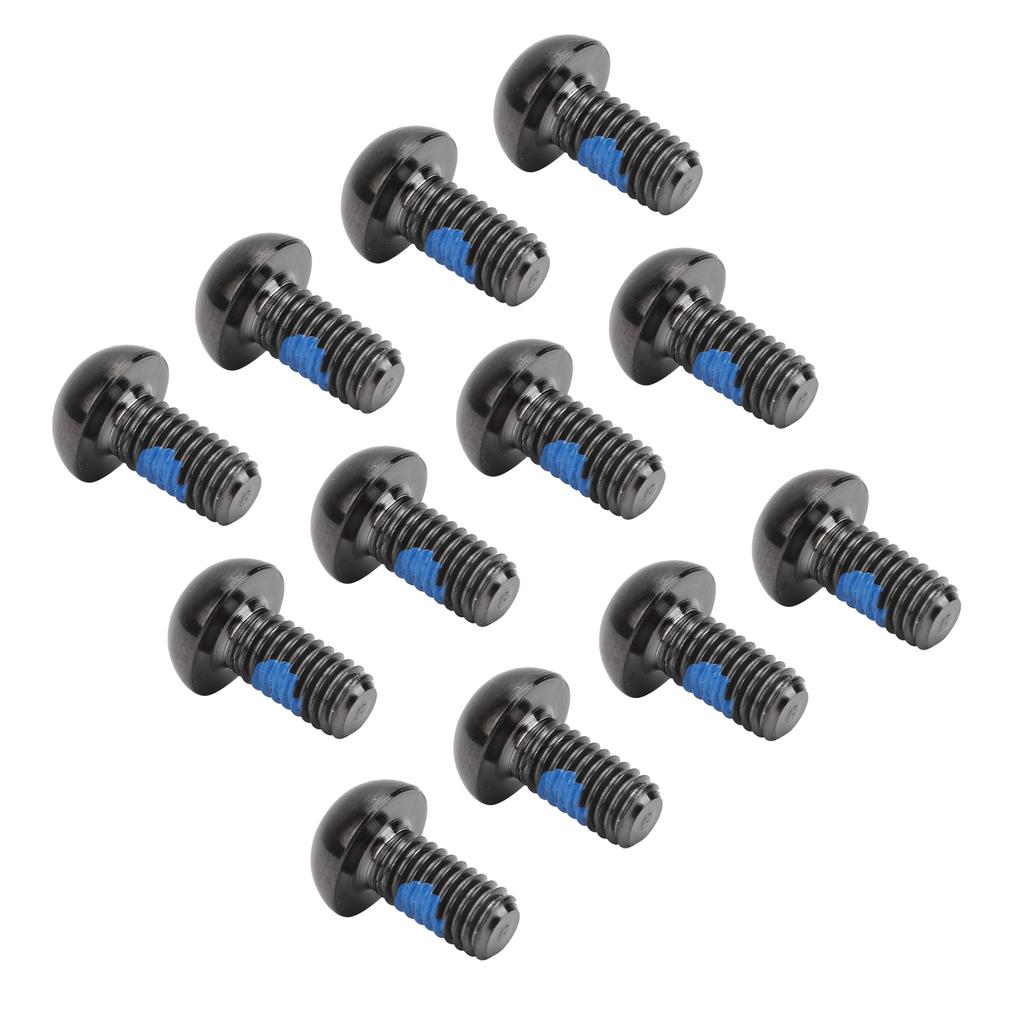 12pcs Bike Disc Brake Rotor Fixing Bolts T25 Bicycle Screws TC4 Titanium Alloy M5 X 10mm Black