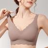 Женский тонкий бюстгальтер большого размера с минимайзером и волнистыми краями, беспроводной бюстгальтер с красивой спинкой, бесшовное нижнее белье, топ без косточек пуш-ап