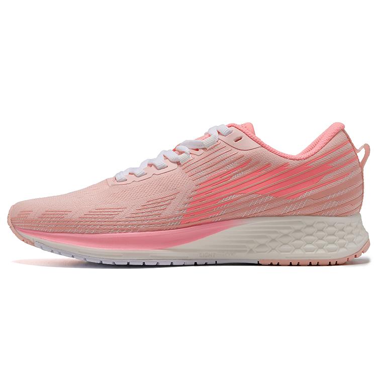 Li Ning Red Hare 4 V2 Беговые кроссовки с дышащей сеткой, амортизирующей подошвой, низкие, женские, кристально-розовые ARMR020-3