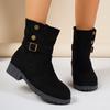 Large Size Sleeve Short Boots Women's 2025 New Retro British Style Knight Boots French Medium Tube Women's Boots