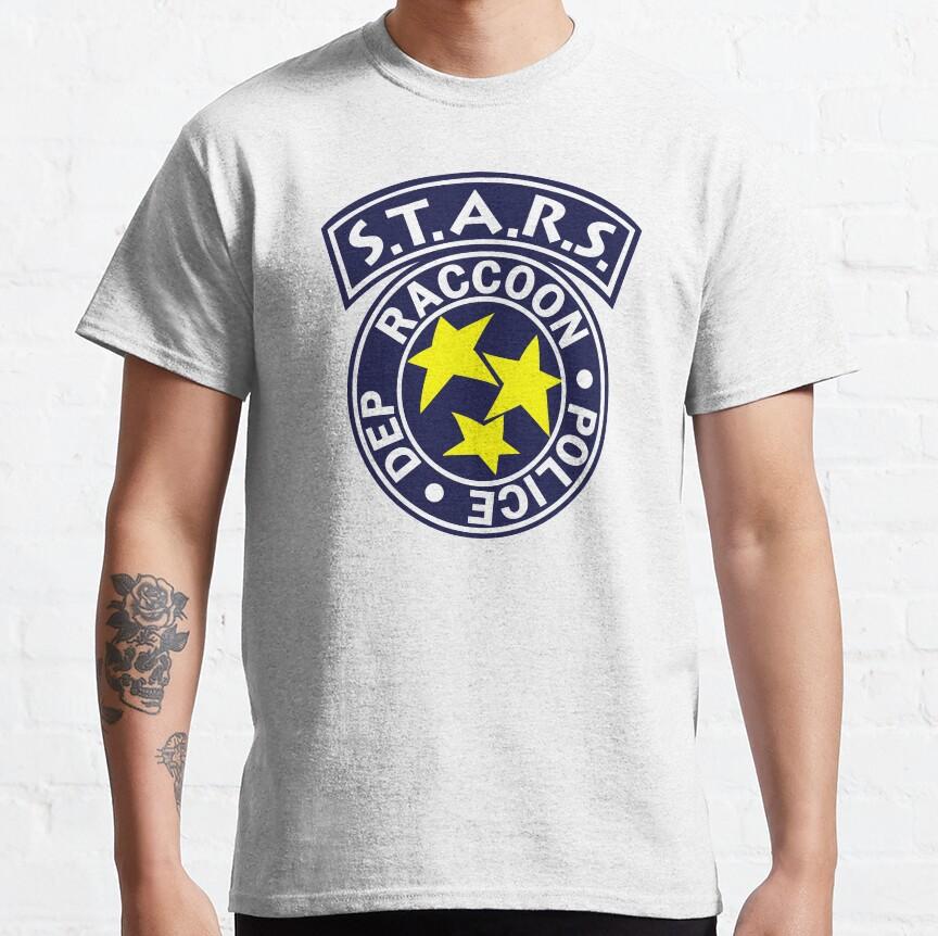 2026 New Horror Game Resident Evil STARS Graphics 100Cotton Unisex Shirt Summer New Mens Fashion Y2k Short Sleeve Tshirt