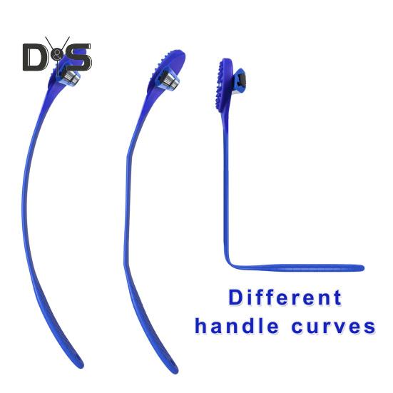 2-In-1 Men Back Shaver with Silicone Long Handle Bath Shower Body Back Scrubber Hair Trimmer Ergonomic Manual Wet Dry Hair Remover Tools