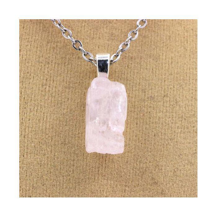 Pierres et Minéraux. Collier Kunzite brut. 14.48 ct. Konar Province, Afghanistan.
