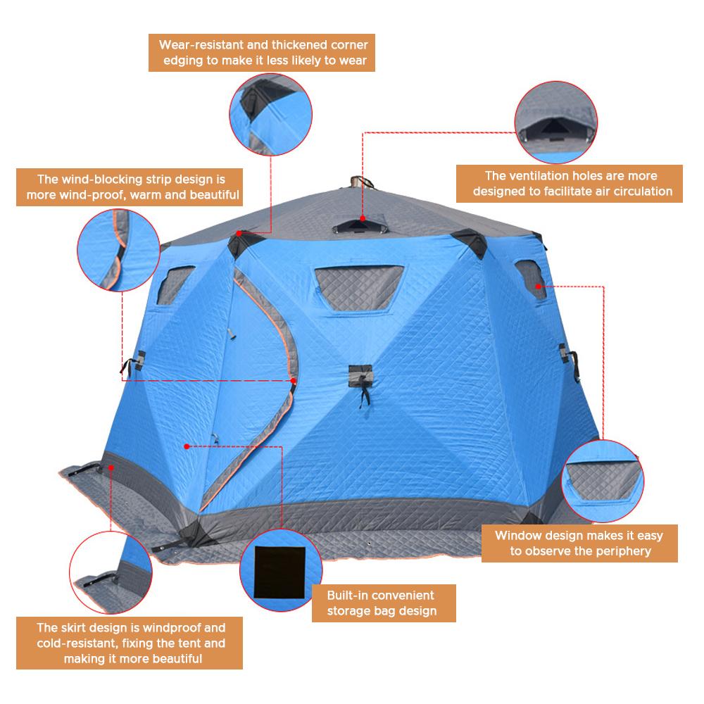 Рыболовная палатка для зимней рыбалки, кемпинга и активного отдыха, портативная, легкая и