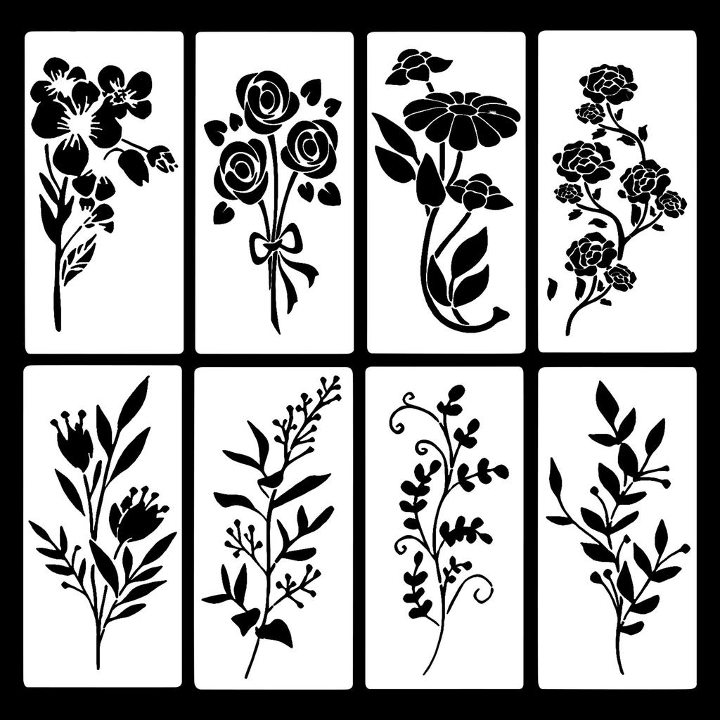 Садовый забор, большие цветочные трафареты-украшение своими руками, гигантский многоразовый цветочный трафарет для рисования на деревянных стенах, узор забора