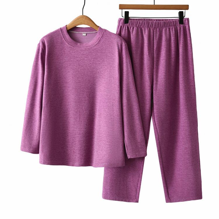 Осенне-зимний женский осенний костюм с брюками, теплый базовый комплект из двух предметов для мамы среднего возраста, костюм для бабушки среднего и пожилого возраста