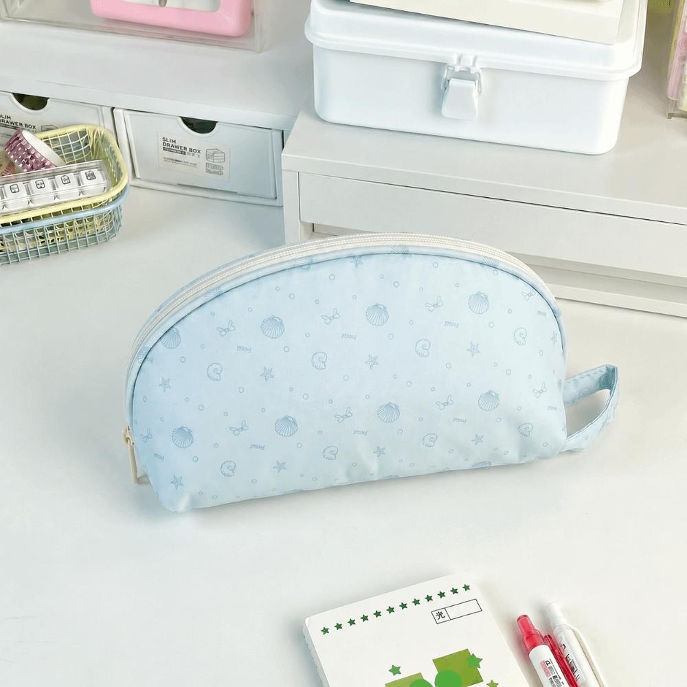 Polka Dot Pattern Pen Bag Handheld Design Stationery Bag Portable Pencil Case  Students Gift