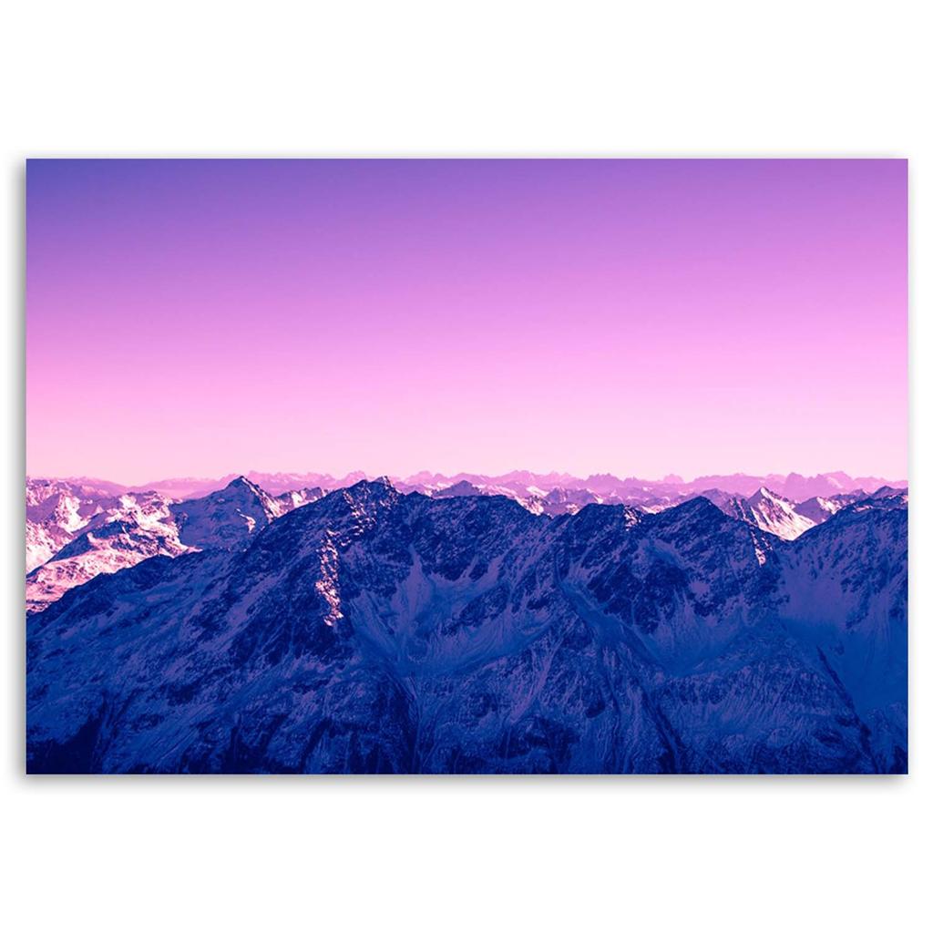Canvas print, Purple dawn in the mountains