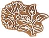 IBA Indianbeautifulart Textile Printing Block Floral Hand Carved Wooden Stamp Wood Block Printing Textile Stamp For Fabric Pottery Blocks- 2.5