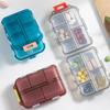Convenient Travel Pill Organizer Dispenser Portable Pocket Pharmacy Medicine Box Small Case 10 Grids Storage Vitamin Fish Oil