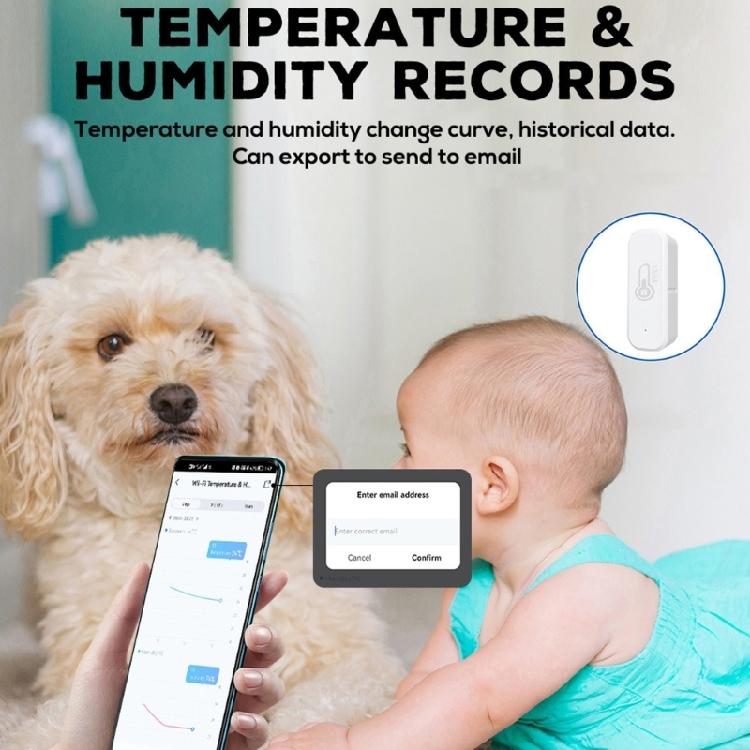 Высокоточный термогигрометр Беспроводной с поддержкой Bluetooth - Подходящее подключение Мобильное приложение Мониторинг истории данных