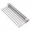 Comolife Extendable Stainless Steel Dish Drainer, Foldable, Cutting Board Holder, Rust-Resistant, Convenient for Kitchens, Small Kitchens, and Workspa