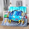 1pc Blanket Tayo the Little Bus Print Design, Lightweight Blanket for Sofa, Bed- Soft &Warm, Gift for All Seasons like Christmas, Halloween