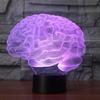 Creative 3D Brain Night Light 16 Colors Changing USB Power Remote Control Touch Switch Decor Lamp Optical Illusion Lamp LED Table Desk Lamp