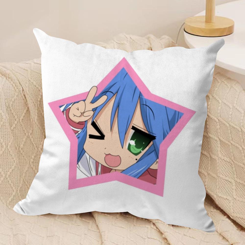 Аниме L-Lucky Star K-konata Наволочка Мягкая Плюшевая Ткань Двусторонняя Печать Наволочка на Подушку для Дивана Для Всех Сезонов Домашний Декор