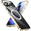 Алюминиевый сплав рамка прозрачный магнитный чехол для Google Pixel 9 Pro XL 8 Pro 7A беспроводной зарядки тонкий ударопрочный прозрачный акриловый чехол для телефона