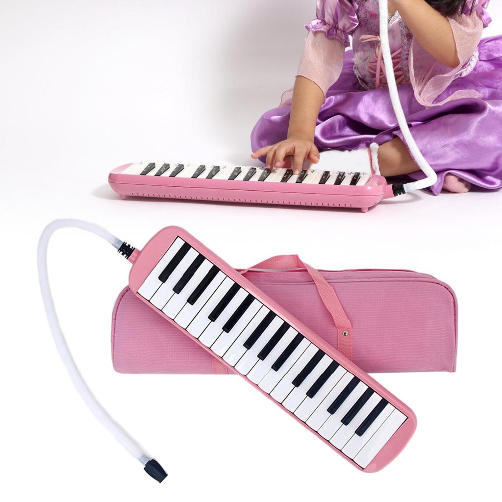Воздушное пианино Клавиатура сопрано Мелодика с длинной трубкой Короткие мундштуки и сумка для переноски 32 клавиши Мелодика Инструмент для детей