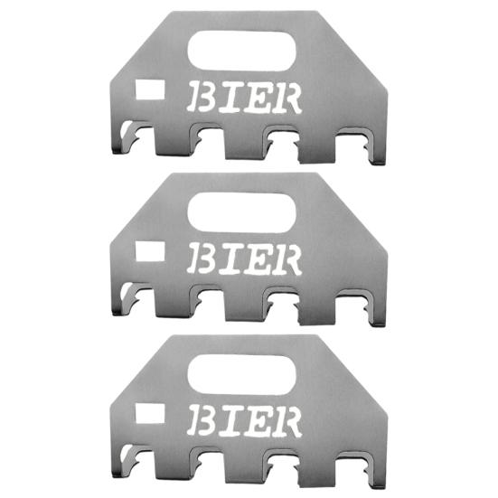 Beer Bottle Opener Carrier Stainless Steel Can Opener for 4 Bottles Heavy