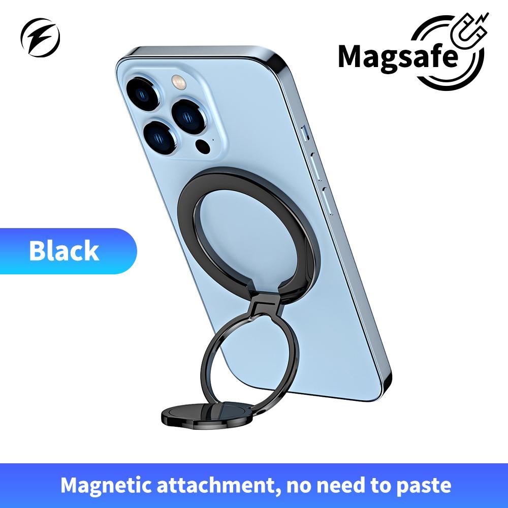 FONKEN MagSafe Phone Magnetic Finger Ring Holder for iPhone 13 14 15 Adhesive Phone Stand Grip Mount Smartphone Accessories